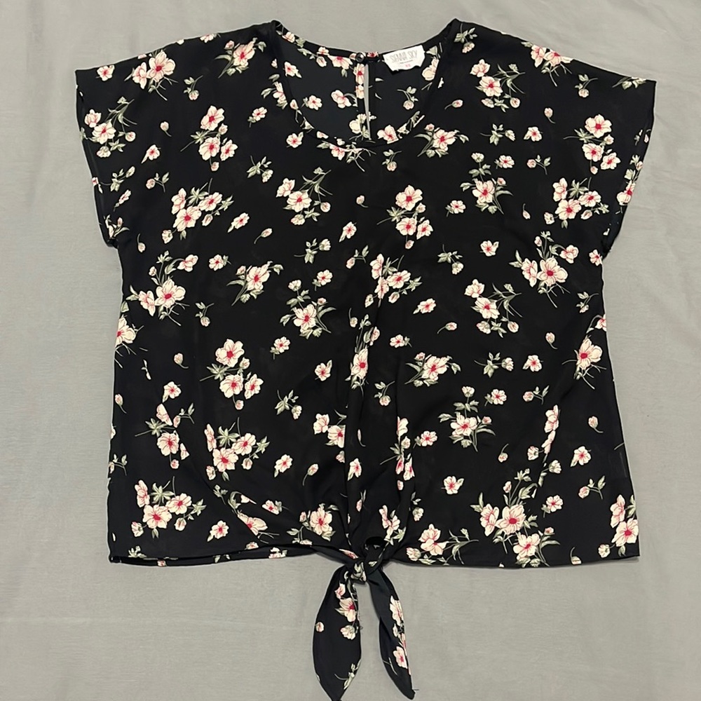 Floral Sienna Sky Blouse